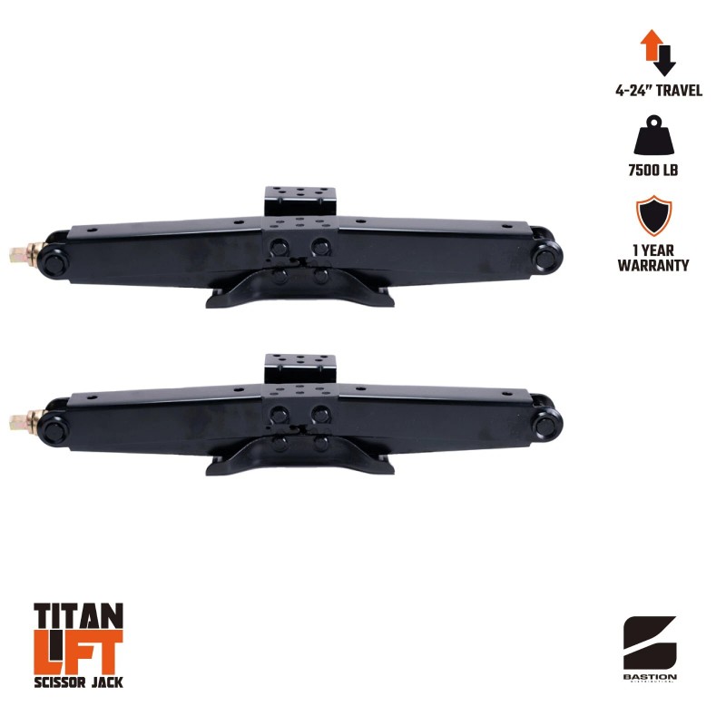Bastion Distribution Two 24" Titan Lift Scissor Jacks 7500lb RV