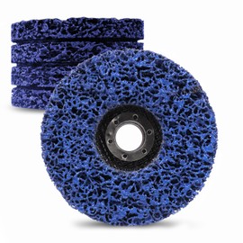 LSTOPGO Pack of 5 CSD Disc, Diameter 125 mm, Bore Diameter 22 mm, Cleaning Disc Set for Angle Grinder, for Rust Removal, Welds Remove Paint, Rust and Oxidation (Blue, Pack of 5)