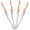Soomloom Titanium Pegs with Fixing Rope for Tents & Tarps,