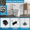 COSTWAY Foldable Toilet Safety Frame, Height & Width Adjustable Toilet