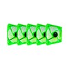 Apevia CF512L-GN 120mm 4pin+3pin Silent Green LED Case Fan (5-pk)