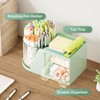 Marbrasse Desk Organiser,360-Degree Rotating Pen Holder,Desk Organisers Accessories with 5