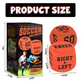 Qumic Soccer Gifts for Boys 8-12 - 2PCS Soccer Training Equipment Dice Games Cool Soccers Toys Stuff and Accessories for Teenage Boys Girls 8-12-14-16, Sports Gifts for Birthday & Stocking Stuffers