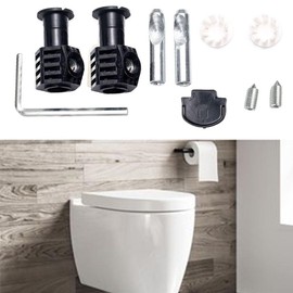 Wall Hung Toilet Fixing Bolts Repair Screws Accessories Toilet Bowl Accessory Connector Tool Fittings Fixing Kits For Bathroom(Black)