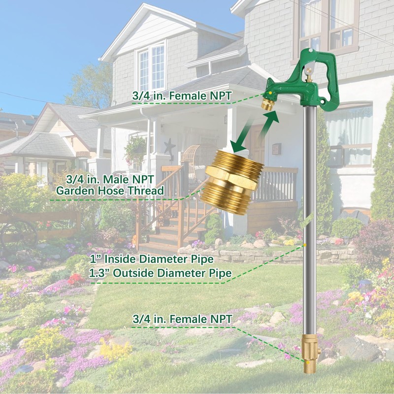 Frost Proof Yard Hydrant,Freeze Proof Outdoor Faucet Frost Free Hydrant