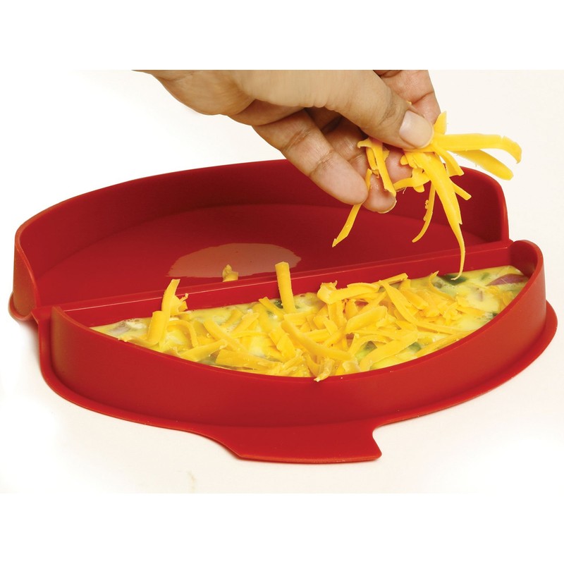 Norpro, Red Silicone Omelet Maker, 8.75 by 4.75 by 1.38-Inch,