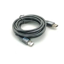 RIKYJIC USB 2.0 Male to Male Null Modem Cable, 2.5 Meters, FTRS232RL Chip, USB NMC-2.5M