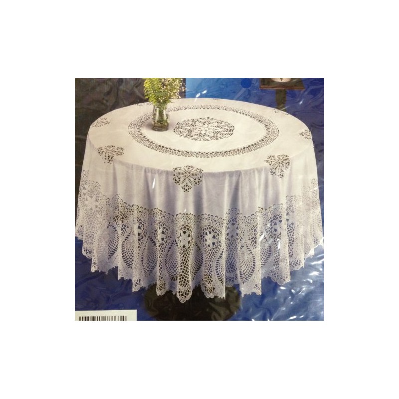 Crochet Vinyl Tablecloth (60" Round)