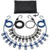 Travel Clothesline 2 Pack with 24 Clips, Portable Elastic Laundry