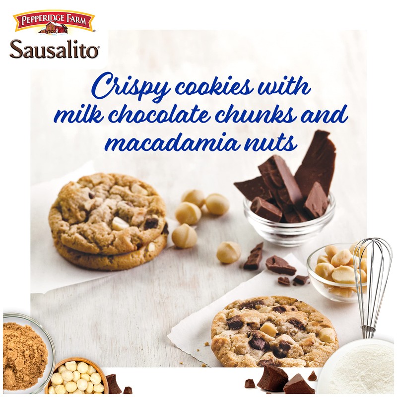 Pepperidge Farm Sausalito Crispy Milk Chocolate Macadamia Nut Cookies, 7.2