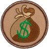 PATCHTOWN Money Bag Patrol Patch - 2" Diameter Round Embroidered Patch (Sew-on)