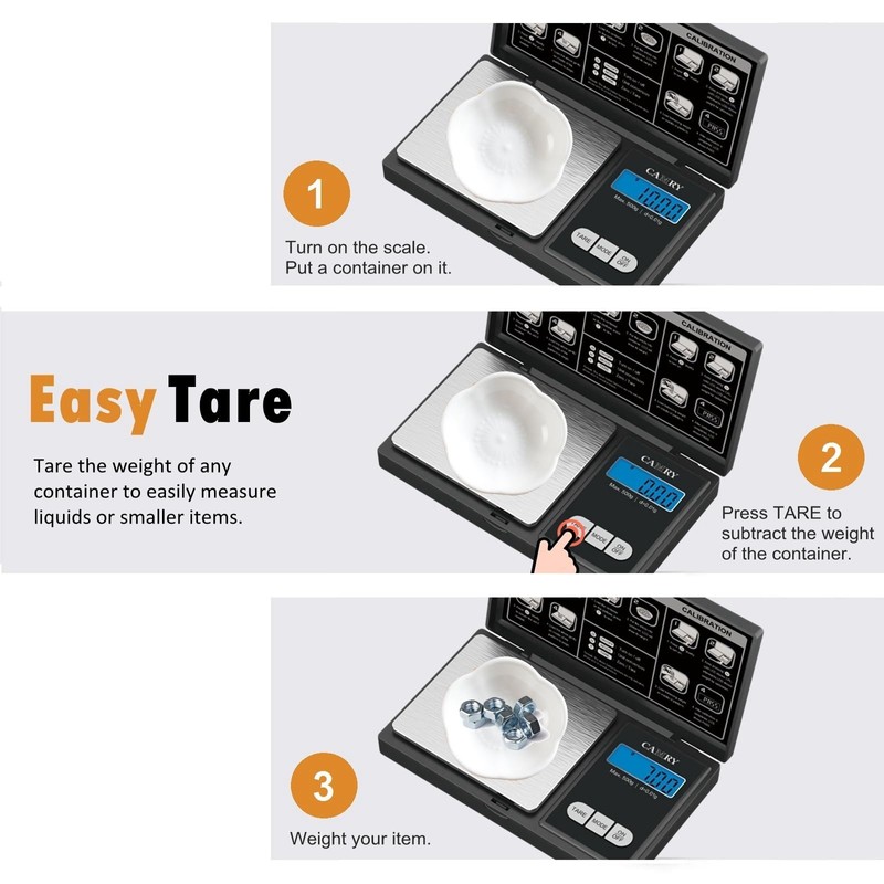 CAMRY Pocket Scales, 500 g/0.01 g, Digital Scale, Gold Scale,