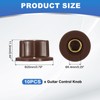 sourcing map 10pcs Brown Guitar Effect Pedal Knob, 7/16" Plastic