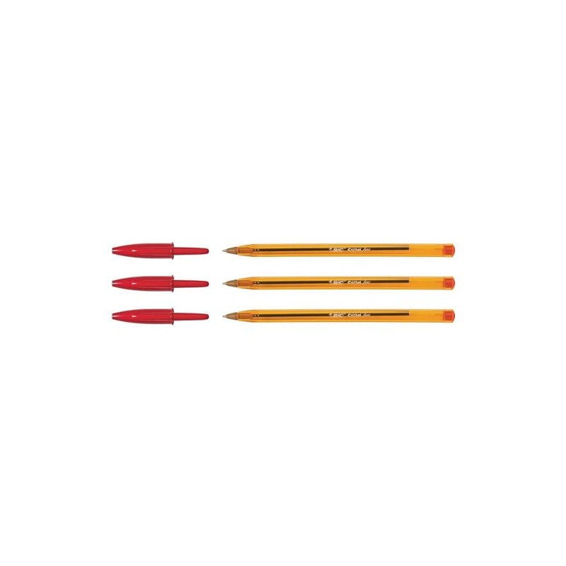BIC Cristal Fine Ballpoint Pen Line Colour: Red Pack of