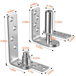 Haidms Saloon Door Hinges - Stainless Steel Swinging Hinge, Double Swing Hinges for Cafe & Barn Doors