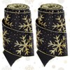Xinnun Christmas Snowflake Wired Ribbon 2.5 Inches 2 Rolls Satin
