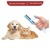 Pet Grooming Comb with Fine Metal Teeth, Dual-Sided Design, Blue