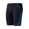 Speedo Men's Tech Panel Jammer, Black/Cobalt Pop, 32
