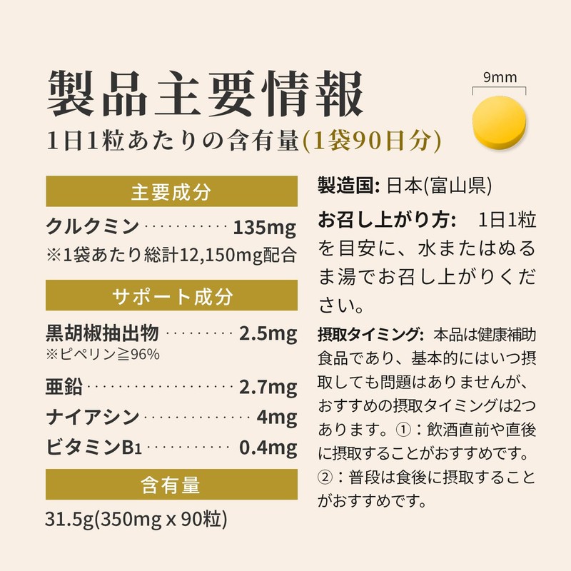 Turmeric Supplement with 12150 mg of Curcumin, 90 Days Supply,