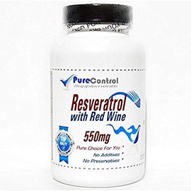 Resveratrol with Red Wine 550mg // 180 Capsules // Pure // by PureControl Supplements