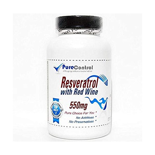 Resveratrol with Red Wine 550mg // 180 Capsules // Pure