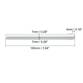 uxcell 1Pcs Door Knob Spindle, Spare Door Handle Spindle Bar, 100 x 7mm Door Spindle Replacement Door Handle Parts for 4mm/0.16" Thick Doors, Silver