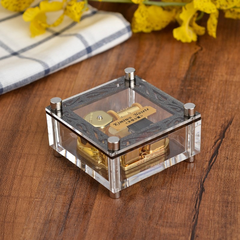 YouTang(TM) Acrylic Cubic Musical Box Windup Music Box with Melody