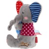 Gigwi Plush Friends Squeaker And Ring Elephant For Puppies And