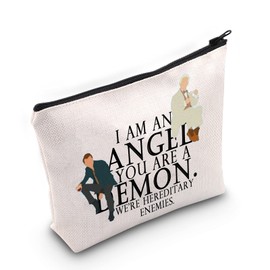 LEVLO Demons and Angel Cosmetic Bag TV Show Gift I am an Angel You are a Emon Make up Zipper Pouch Bag (I am an Angel)