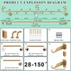 Lwiiom Warm Gold Curtain Rod for Windows 28 to 150