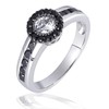 Goldmaid Women's Ring 925 Sterling Silver Black Eye 1 White