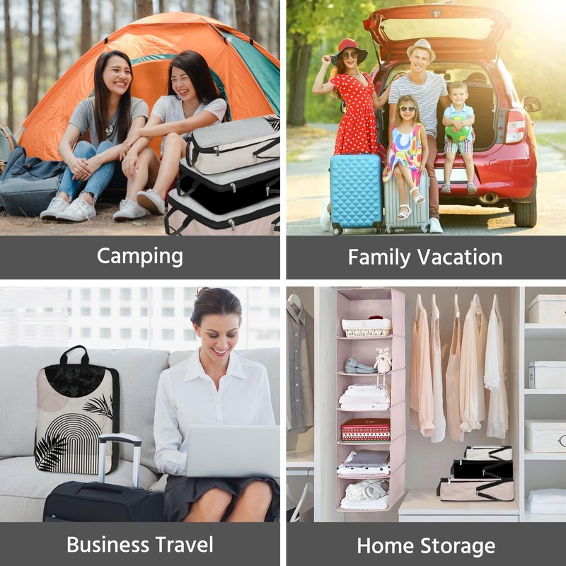 7 Pcs Compression Packing Cubes for Travel, Waterproof Suitcase Luggage