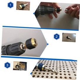 Operitacx schlüsselloses Bohrfutter Bohradapter Bohrfutter für Schlagschrauber Schlagschrauber-Adapter Sechskantfutter Sechskant-Bohrfutter elektrisches Handbohrfutter Black