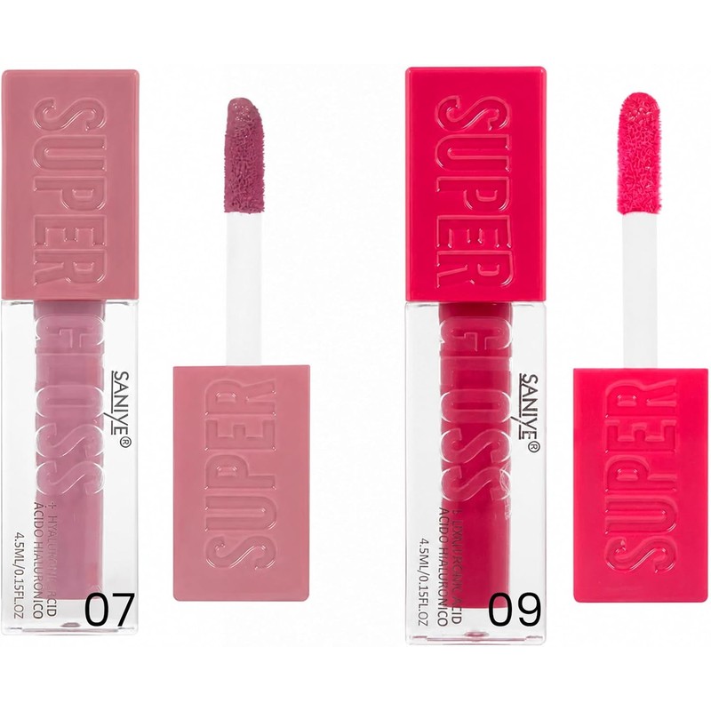 SANIYE LIP GLOSS Labial Líquido espejo brillo y brillante, hidratante