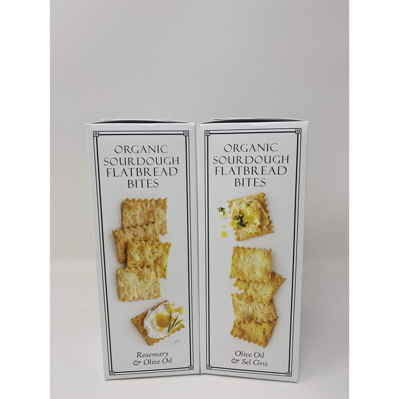Rustic Bakery Crackers Organic Rosemary Sourdough Gourmet Flatbread Bite Size