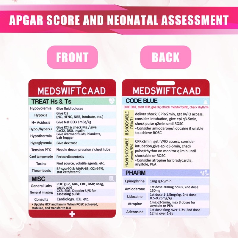BOXOB MedSwift ACLS CPR Code Blue ID Nurse Badge Buddy