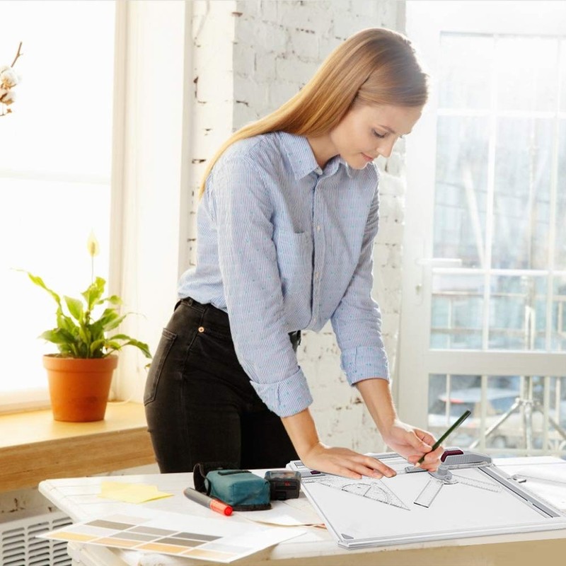 Metric Portable Drafting Table, Drawing Board Drafting Tools Set A3