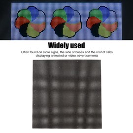 Yunseity 64x64 Panel, 3mm Pitch Full Color RGB LEDs Board, 4096 RGB LEDs Bendable Digital Display Board for Car Shop