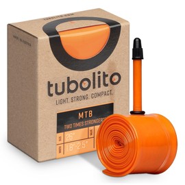 Tubolito Tubo-MTB 26" x 1.8-2.5 Inch, 42mm Presta Valve | Light, Strong & Compact | 2X Puncture Protection | Standard & Plus Size Tires