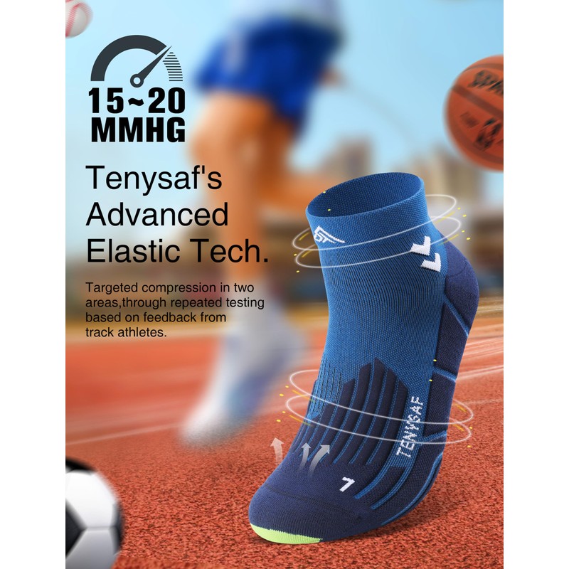 TENYSAF Compression Sport Running Socks: Athletic Socks for Men Women