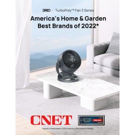 Dreo Desk Fan, 12-Inch Air Circulator Fan for Bedroom, 70ft Powerful Airflow, 120° Tilt Adjustment, 28dB Ultra-Quiet, 3 Speeds Small Table Fan for Whole Room, Home, Office