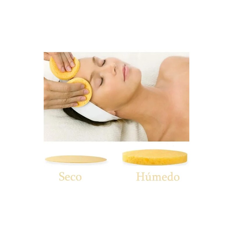 50 Pzs Esponja Facial Comprimida Para Limpieza Y Exfoliación