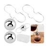2‑Pack Espresso Cooling Balls Stainless Steel with Stand and Storage