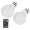 2Pcs E27 3W RGB Bulb Lamp Color Changing Bulb Light