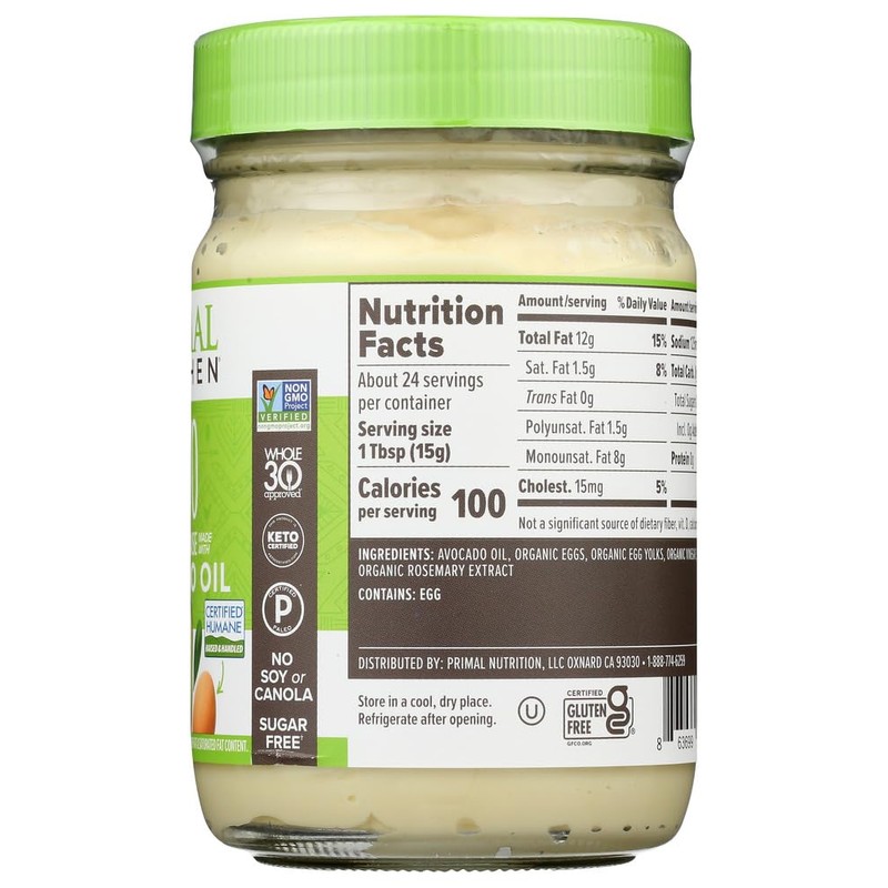 Primal Kitchen - Avocado Oil Mayo, Dairy Free, Whole30 and