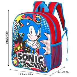 TDL Sonic Backpack & Sonic Lunch Box Set - Kids Lunch Bags for Boys - Includes Sonic Rucksack, Boys Lunch Bag, Sports Bottle & Sandwich Container Bundle