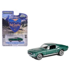1967 Ford Mustang GT Fastback DCD Series 1/64 Diecast Model in Timberline Green Metallic Hobby Exclusive-High Country Special