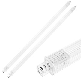 24 Inch Clear Replacement Bathroom Towel Bar ， Towel Bar Replacement for Ceramic Holder with Adjustable Spring Loaded Ends Sturdy Plastic Wall Mount for Bathroom and Kitchen Towel Storage(2 Packs)