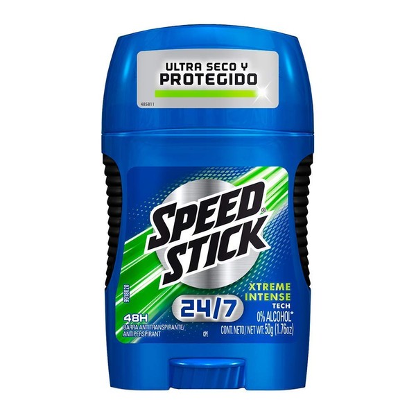 Men Speed Stick Antitranspirante 24/7 Xtreme Intense en Barra para Caballero, 50 g
