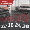 GarveeLife Plyo Boxes, Heavy-Duty Steel Plyometric Jump Box with Rubber